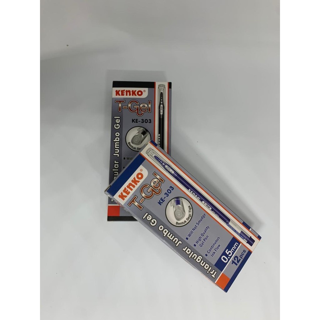 

Pulpen T-Gel KE-303 Kenko 0.5 mm / Triangular Jumbo Gel Pen / Ballpoint Bolpen Pena Tinta [PER LUSIN]