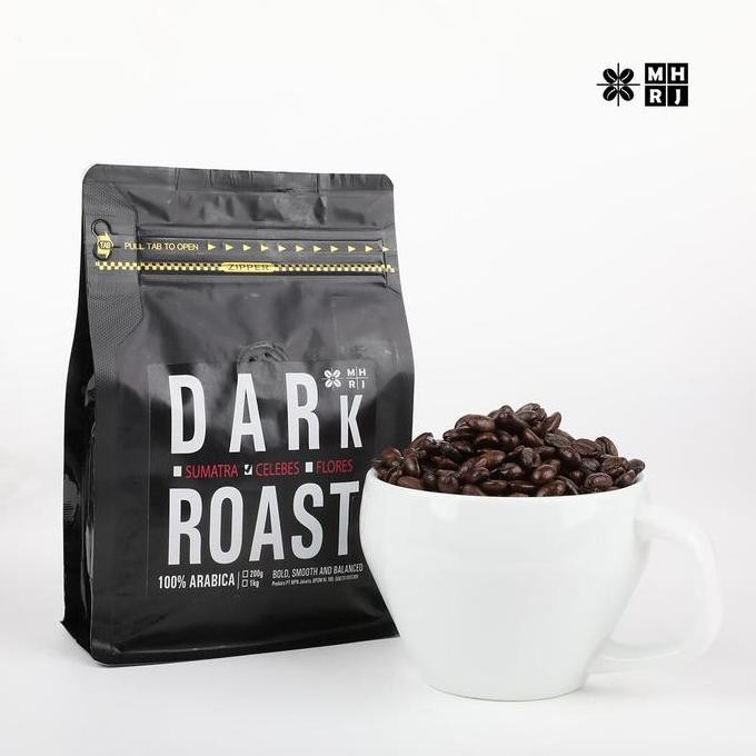 

baru dark roast coffee 200gr - kopi arabika sangrai gelap non asam aneka origin