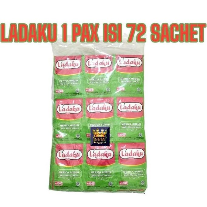

baru ladaku merica bubuk 72 sachet @3gr - lada bubuk murni spices instan