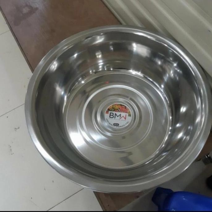 Baskom Stenlis Tebal 40Cm, Baskom Serbaguna, Baskom Stenlis