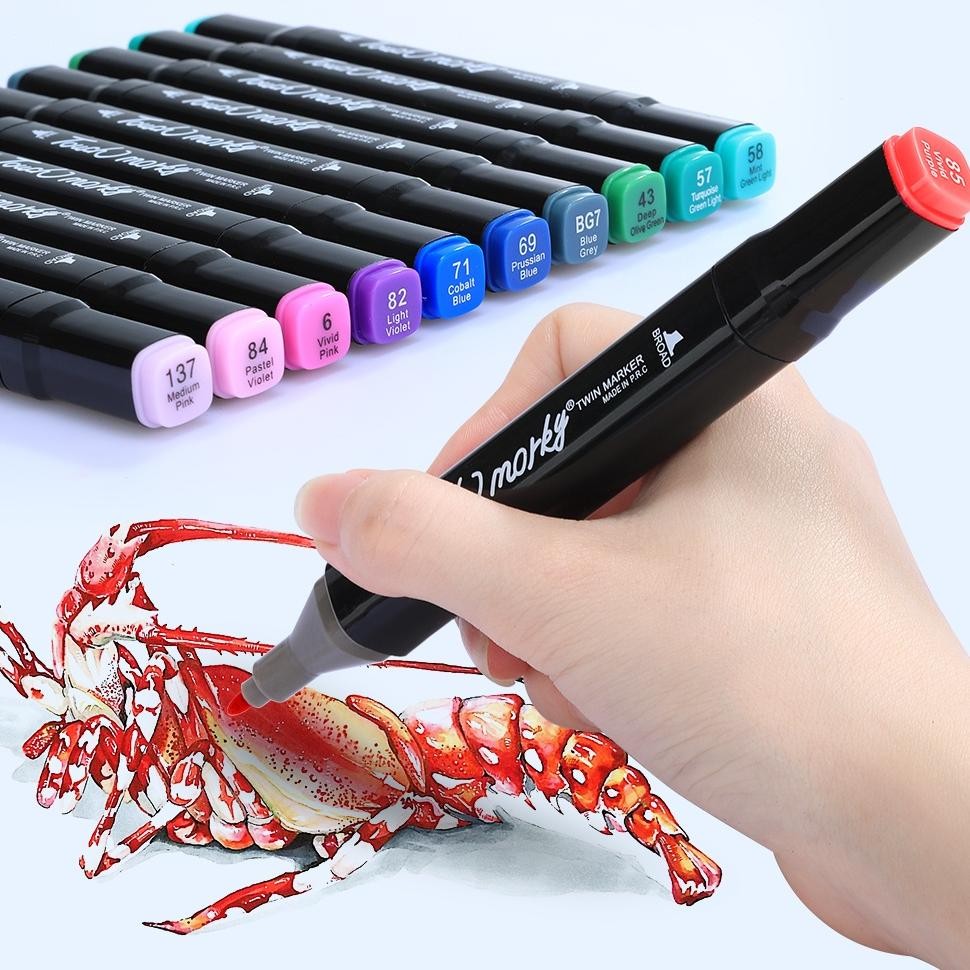 

CODTouch 204/168/120 Warna Sketsa Spidol Umum General Marker Set Animation Markers Pena Berujung Ganda