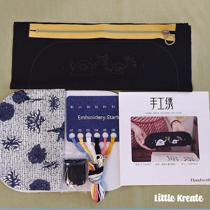 

Baru Diy Sulam Tempat Pensil Handmade Embroidery Pencil Case Lucu Unik Eg#102