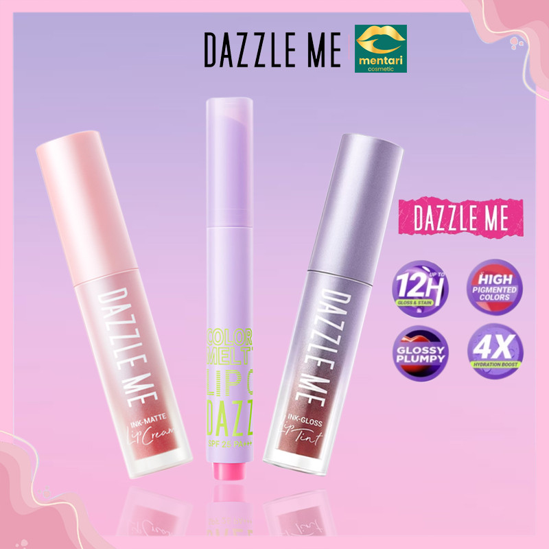 DAZZLE ME Ink-Matte Lip Cream | DAZZLE ME Ink-Gloss - Lip Tint | DAZZLE ME Color Chrome Melt To Dew 