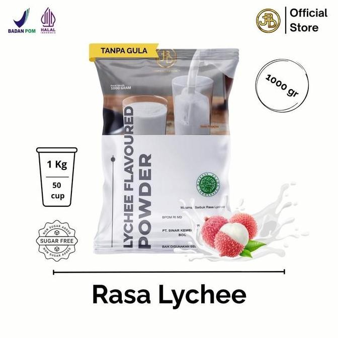 

baru bubuk minuman rasa lychee 1kg - premium powder leci bubble drink