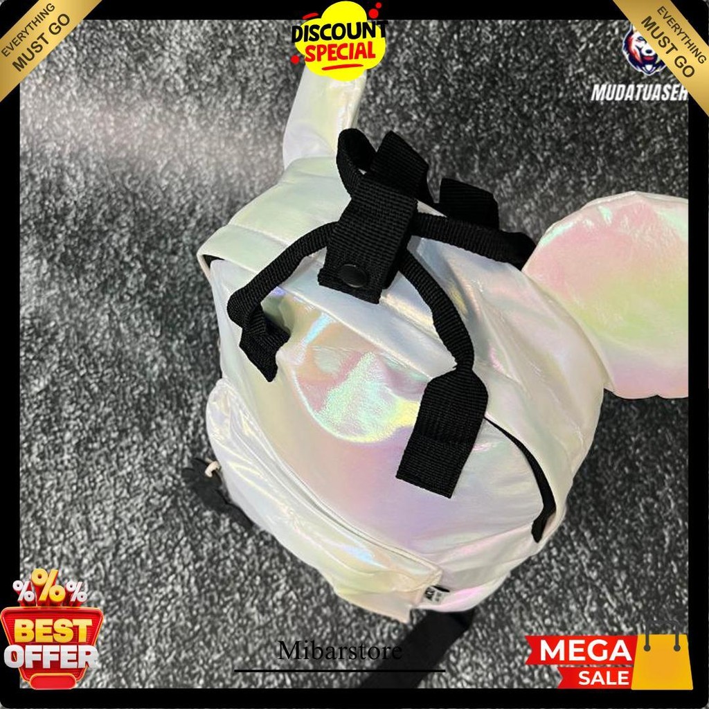 Mickey X Zara Glitter Mini Backpack / Tas Ransel Anak /  Bagpack / Tas Sekolah / Tas Kuliah / Tas Ke