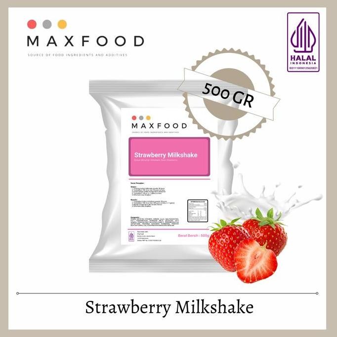 

baru bubuk minuman strawberry milkshake 500gr - serbuk minuman rasa stroberi creamy