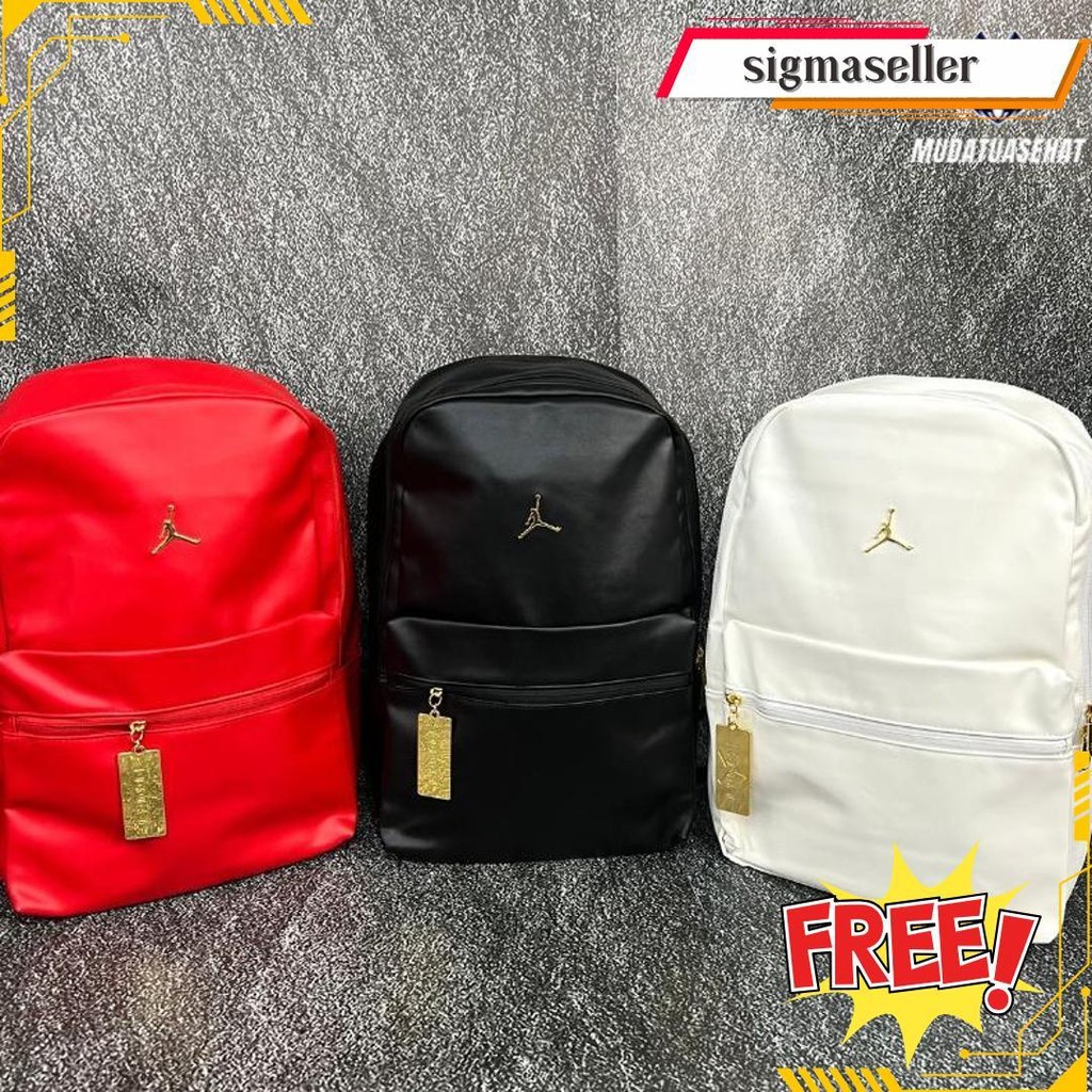 Air Jordan Retro 14 Gold Backpack / Tas Ransel Jordan /  Bagpack / Tas Sekolah / Tas Kuliah / Tas Ke