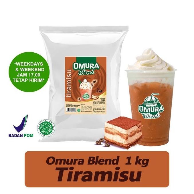 

baru bubuk minuman tiramisu omura blend 1 kg - powder drink rasa kue tiramisu