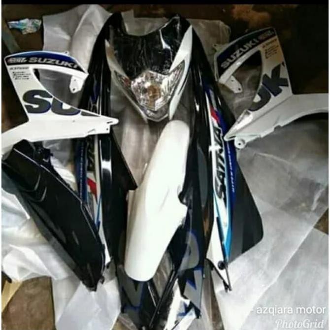 Body full Alus Satria Fu Faclip non batok kepala 2014 Hitam -putih