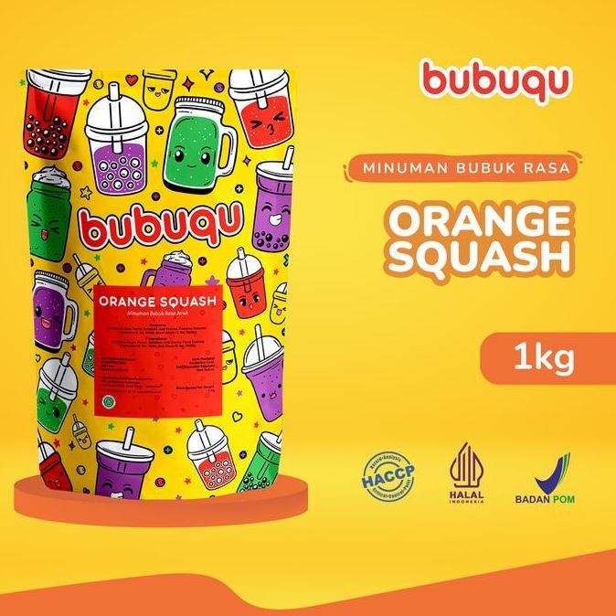 

baru bubuk minuman rasa jeruk 1kg bubuqu powder drink orange - minuman serbuk untuk usaha