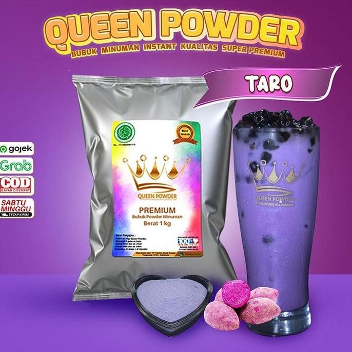 

baru bubuk minuman taro premium 1kg - serbuk minuman kekinian rasa talas