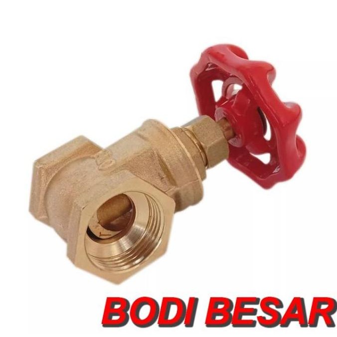 [Expert] Stop Kran 1/2 inch Kuningan FLO Gate Valve 1/2 dim