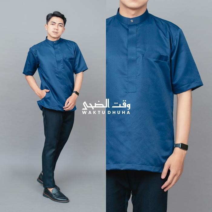 Waktu Dhuha - Koko Arkan Baju Muslim Koko Kurta Bahan Premium Adem Lembut Tangan Pendek