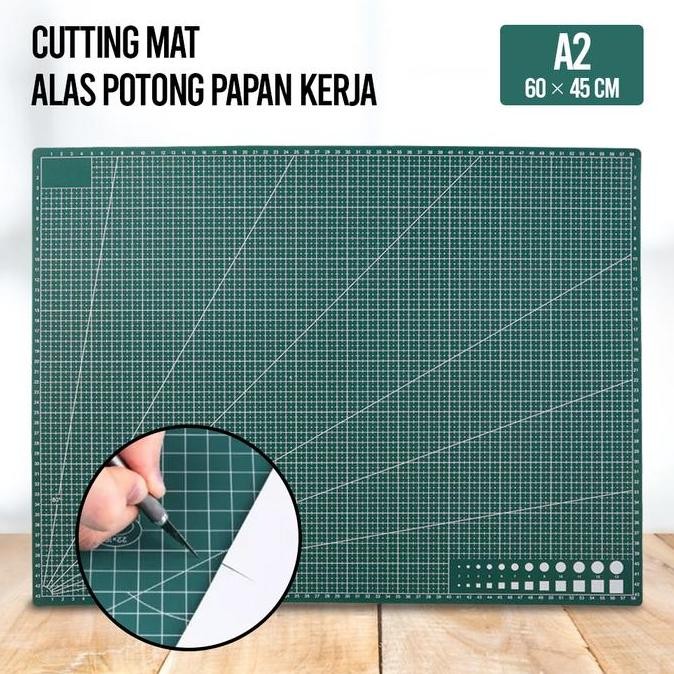 

$+$+$+$+] Cutting Mat Working Pad Alas Potong Papan Kerja Besar A2 60 x 45 cm