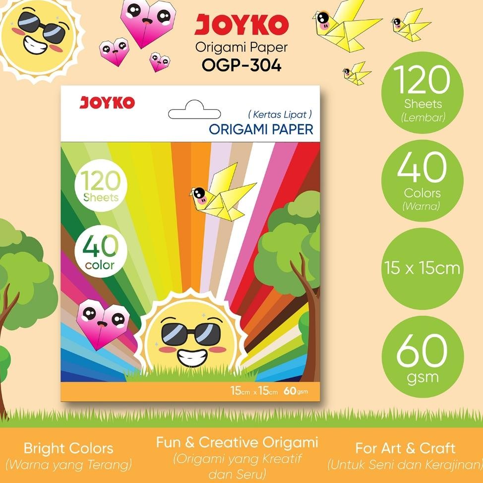 

Joyko Gami R 40 Colours 15X15Cm Kertas Lipat Joyko Sukung Seni Warna Warni 40 Warna Ogp304