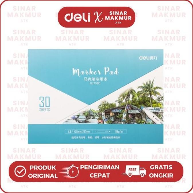 

Sale Marker Pad/Drawing Paper/Buku Gambar A3 110 Gsm Deli 73610 (Pcs)
