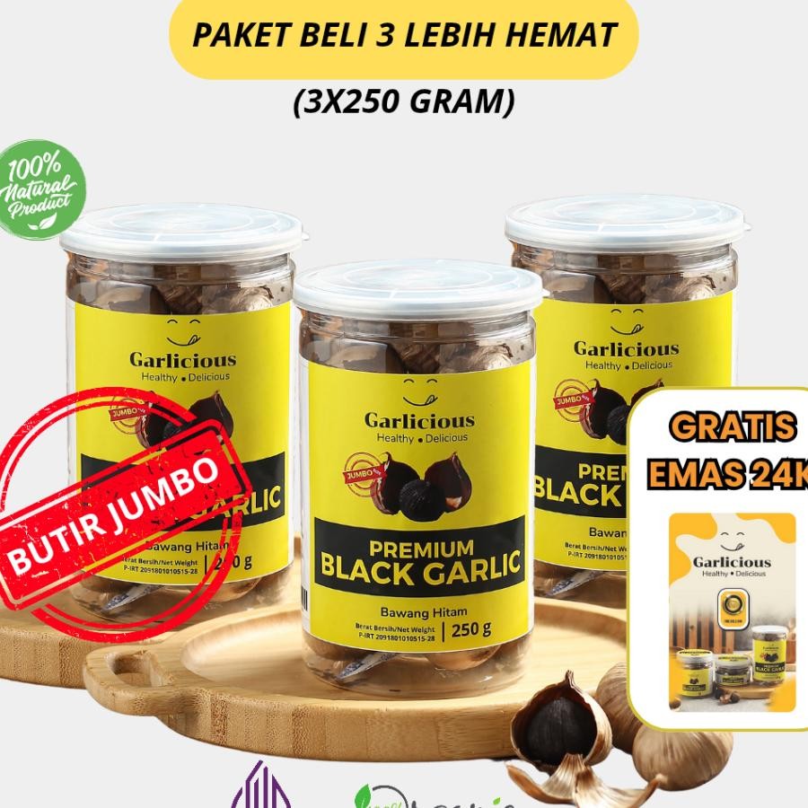 

Bla Garlic Garlicious 750 Gram 3X250 Gram Bla Garlic Solo Bawang Hitam Tunggal