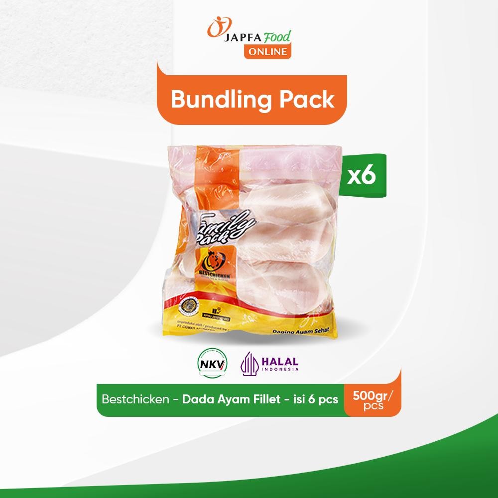 

Bestchicken Dada Ayam Fillet - Dada Ayam Boneless Tanpa Kulit 500 gr - Isi 6 pack