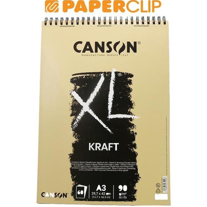 

BEBAS ONGKIR - SKETCHBOOK CANSON XL KRAFT 60S A3 90G