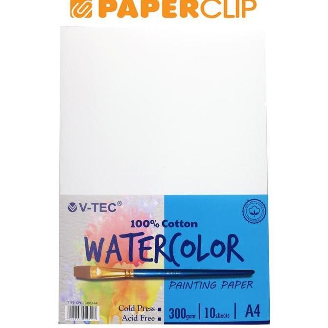 

Sale Watercolor Paper V-Tec 103003 A4 300Gsm 10S