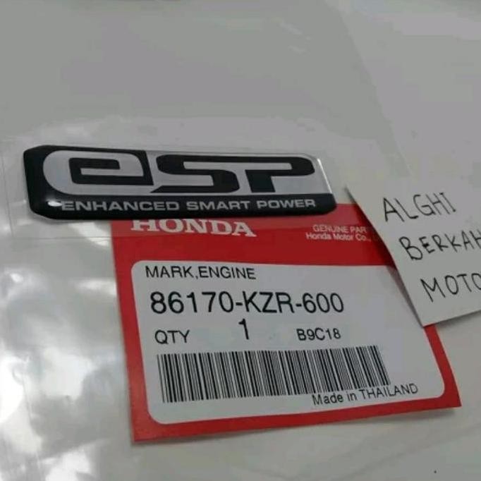 TERLARIS EMBLEM ESP FILTER UDARA BEAT VARIO PCX ORIGINAL HONDA 86170-KZR-600