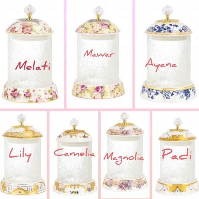 Vicenza Ga302 G302 Flora Candy Jar Toples Kristal Toples Permen Kaca