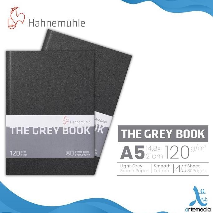 

BEBAS ONGKIR - Buku Sketsa Hahnemuhle The Grey Book A5 Hard Cover Sketchbook