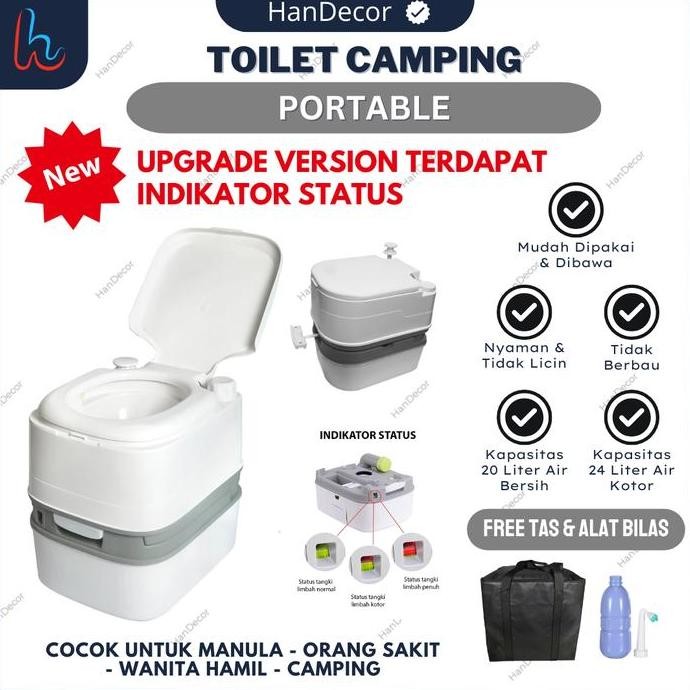 PORTABLE TOILET CAMPING OUTDOOR 24 LITER | TOILET CAMPING PORTABLE