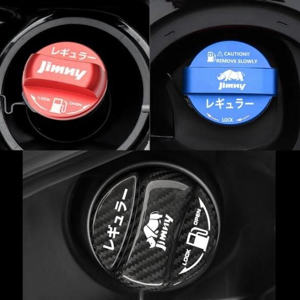 Produk Baru Cover Tutup Tangki Bensin Aluminium Suzuki Jimny JB74 2019~ Aksesoris Penutup Tangki Bah