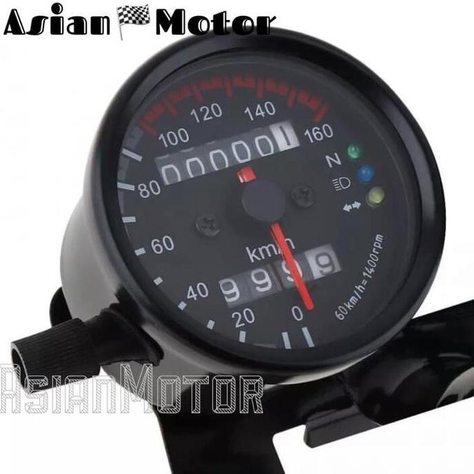 BARU SPEEDOMETER LED MOTOR BULAT DIGITAL KILOMETER UNIVERSAL AKSESORIS MOTOR