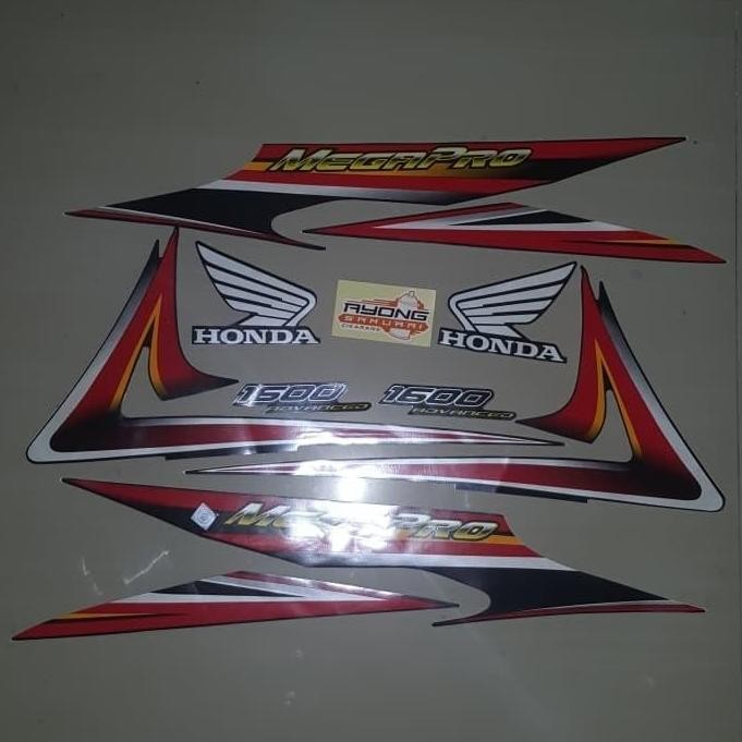 READY STRIPING MEGAPRO PRIMUS 2006 HITAM (MERAH)