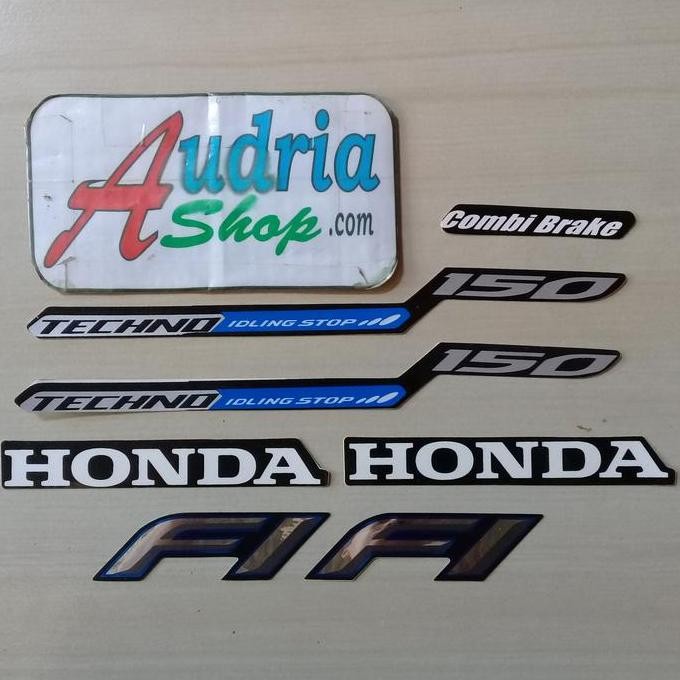 TERLARIS STRIPING STICKER MOTOR VARIO TECHNO ISS 150 2017 HITAM-BIRU