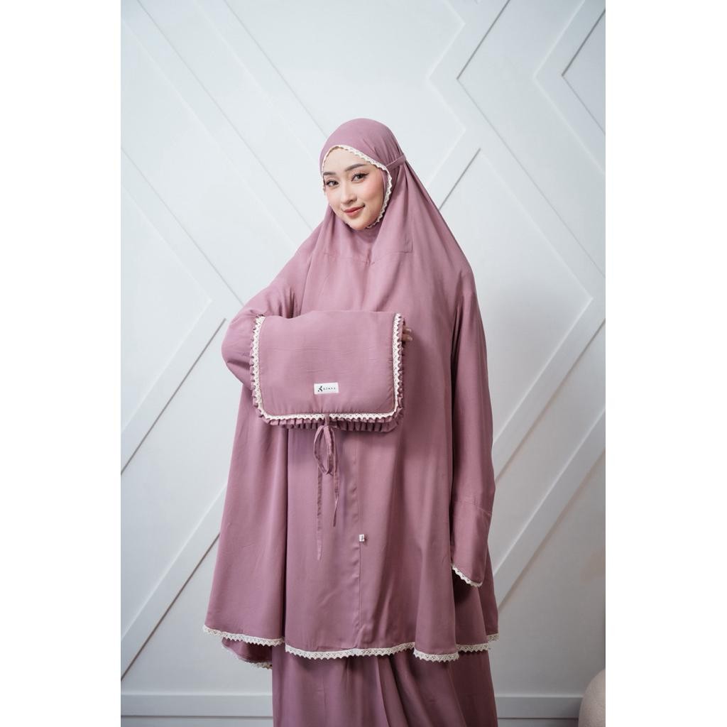 NEW PRODUCT MUKENA TUNIK BERLENGAN HAIFA TAS SAJADAH BE RAYON TWILL COCOK BUAT TRAVELING TIDAK TERAW