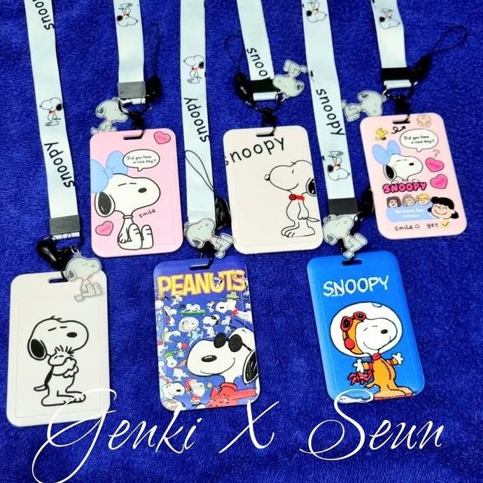 

New Tempat kartu ID card holder / Snoopy name tag holder bahan hardcase