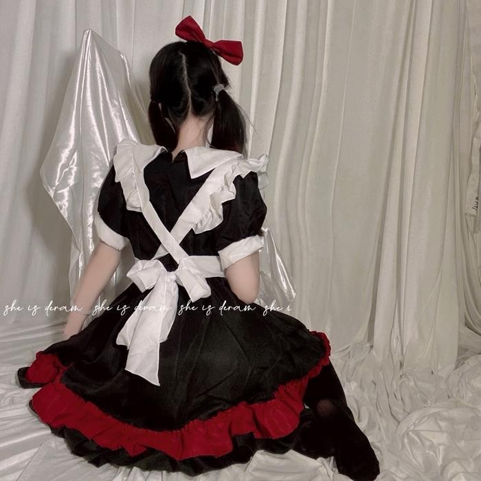 Cc-103 Maid Lolita Neko Cat Cosplay Costume Kostum Pelayan Anime