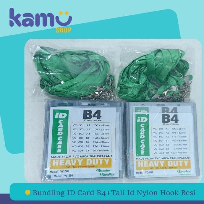 

New Bundling ID Card B4+Tali ID Card Nylon Hook Besi-NYLK [2 Pasang]