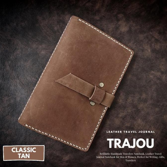 

New Binder A6 kulit asli 6 Ring travel journal leather case