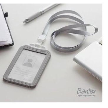 

New Bantex White Dual Side ID Card Holder Lanyard Portrait #8881 07