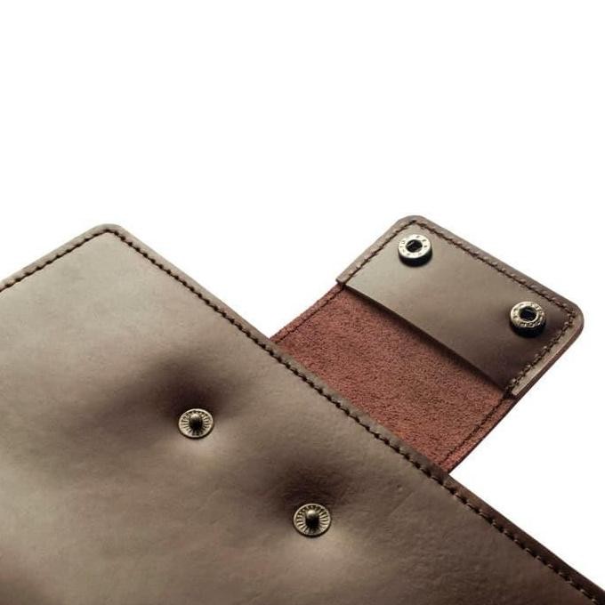 

New Binder kulit asli A5 lose leaf agenda kampus coklat PHBD1008 sampul