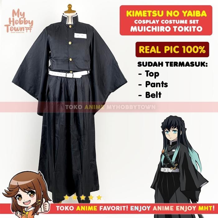 Kostum Cosplay Muichiro Tokito Karakter Anime Kimetsu No Yaiba Demon Slayer