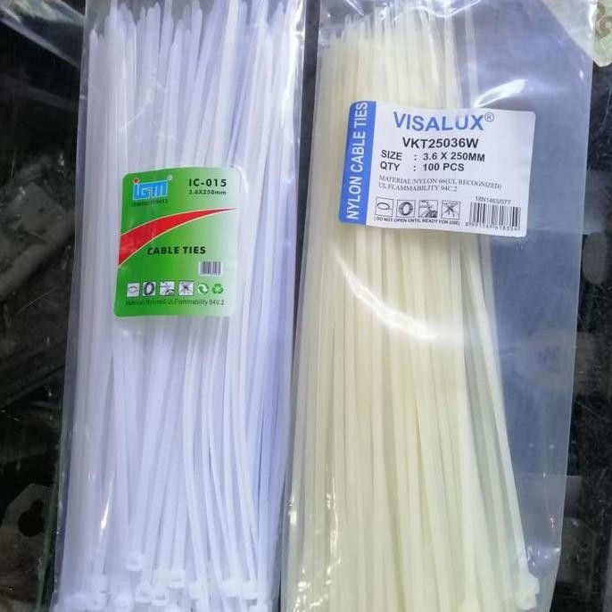 

New cable ties Merk Visalux /igm Ukuran 25cm Lebar 3.6m