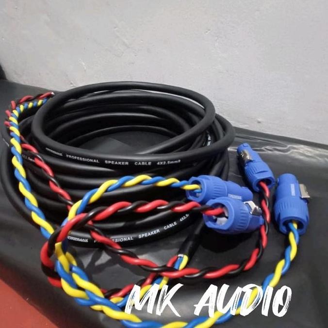PROFESSIONAL 15 METER KABEL SPEAKER SOUNDMAX 4X2.5 PLUS SPIKON SOUNDMAX SM4CX