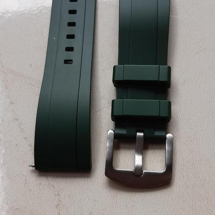 Baru RUBBER STRAP SEIKO 22MM,24MM- GREEN (STRAIGHT ENDS)