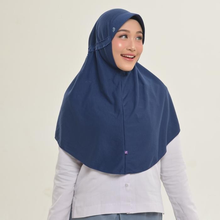 RHS Rabbani [Navy Series] - Kerudung Sekolah Instan Rabbani Original Warna Navy Biru Dongker