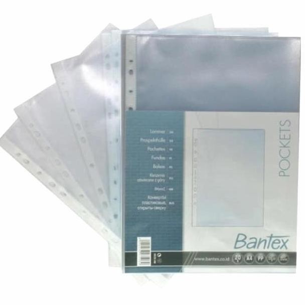

New PP pocket Bantex 2035 08 Isi 20lbr 06 micron anti glare/kulit jeruk