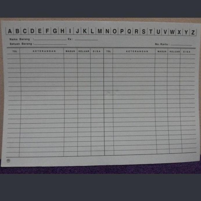 

New Kartu Stock Besar folio Putih Keluar Masuk Barang