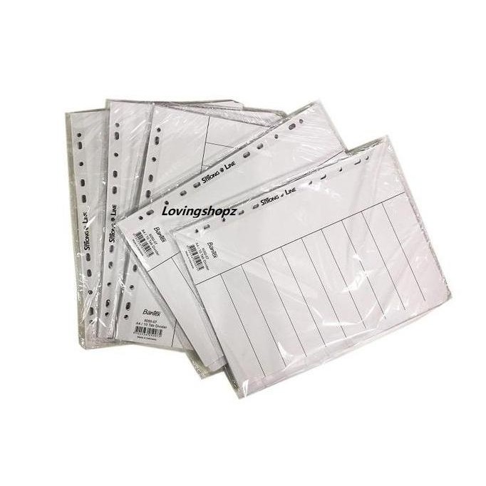 

New Tab Divider Bantex A4 Putih Semua, Pembatas Binder Bantex A4 6050-07 Stationery Karton Paper