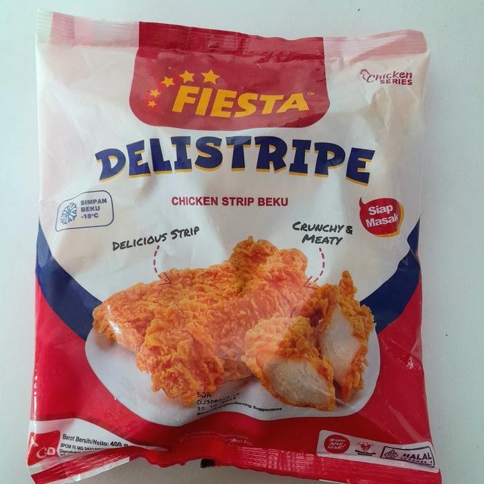 

DMS Fiesta Delistripe Chicken Strip Beku 400gr - Siap Masak, Crunchy & Meaty, Kemasan 400gr