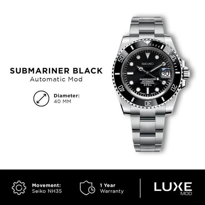 Baru Seiko Submariner Black NH35