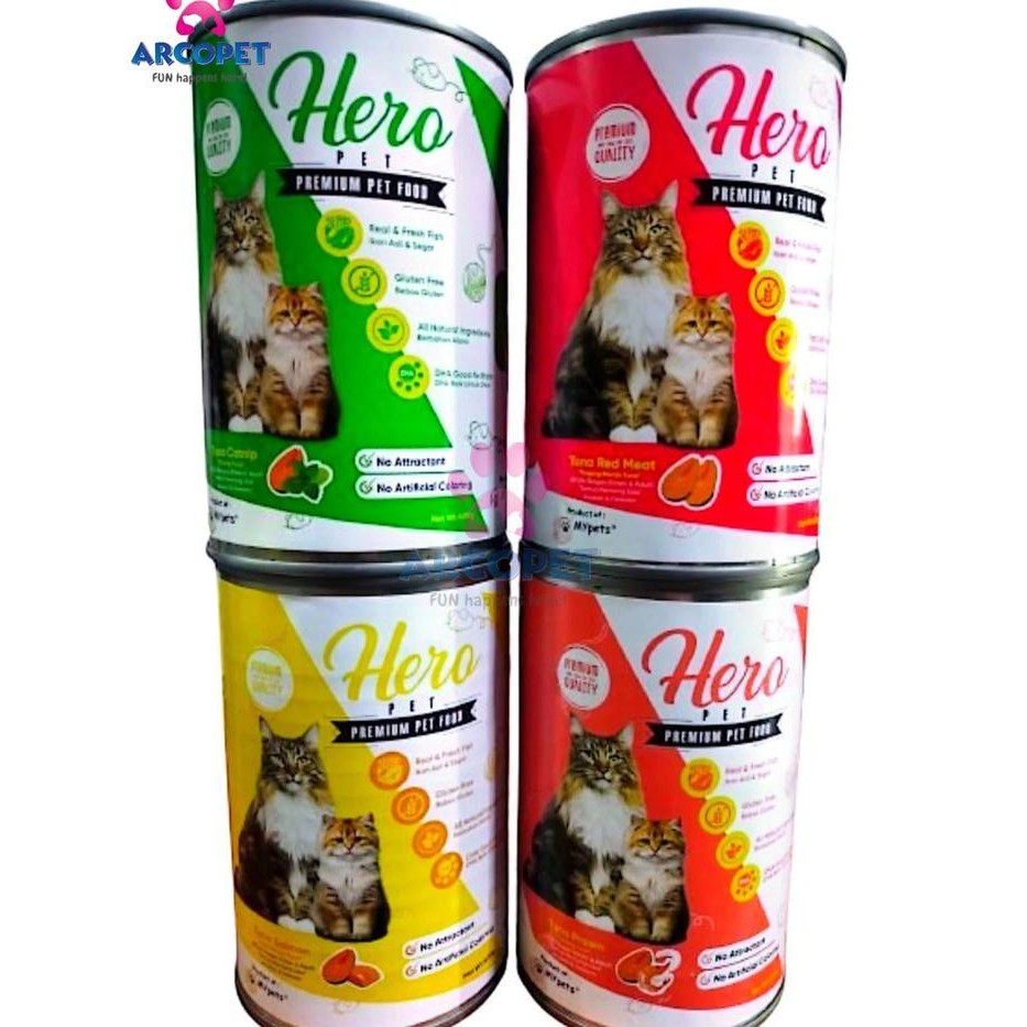 

DMS Hero Cat Food Kaleng 400 gr Makanan Kucing Basah